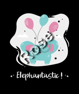 kids t shirt design template with illustrations of cute elephants 2957 el1