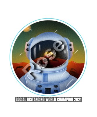 t shirt design template with the illustration of a relaxed astronaut 2255f  4 