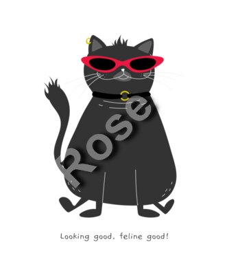 smiling black cat t shirt design generator 1512d  3 